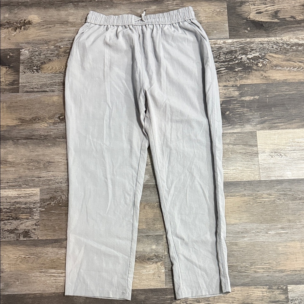 Men's Gray Linen Pants